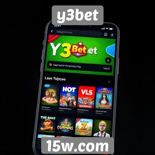 Interface do y3bet é otimizada para dispositivos móveis